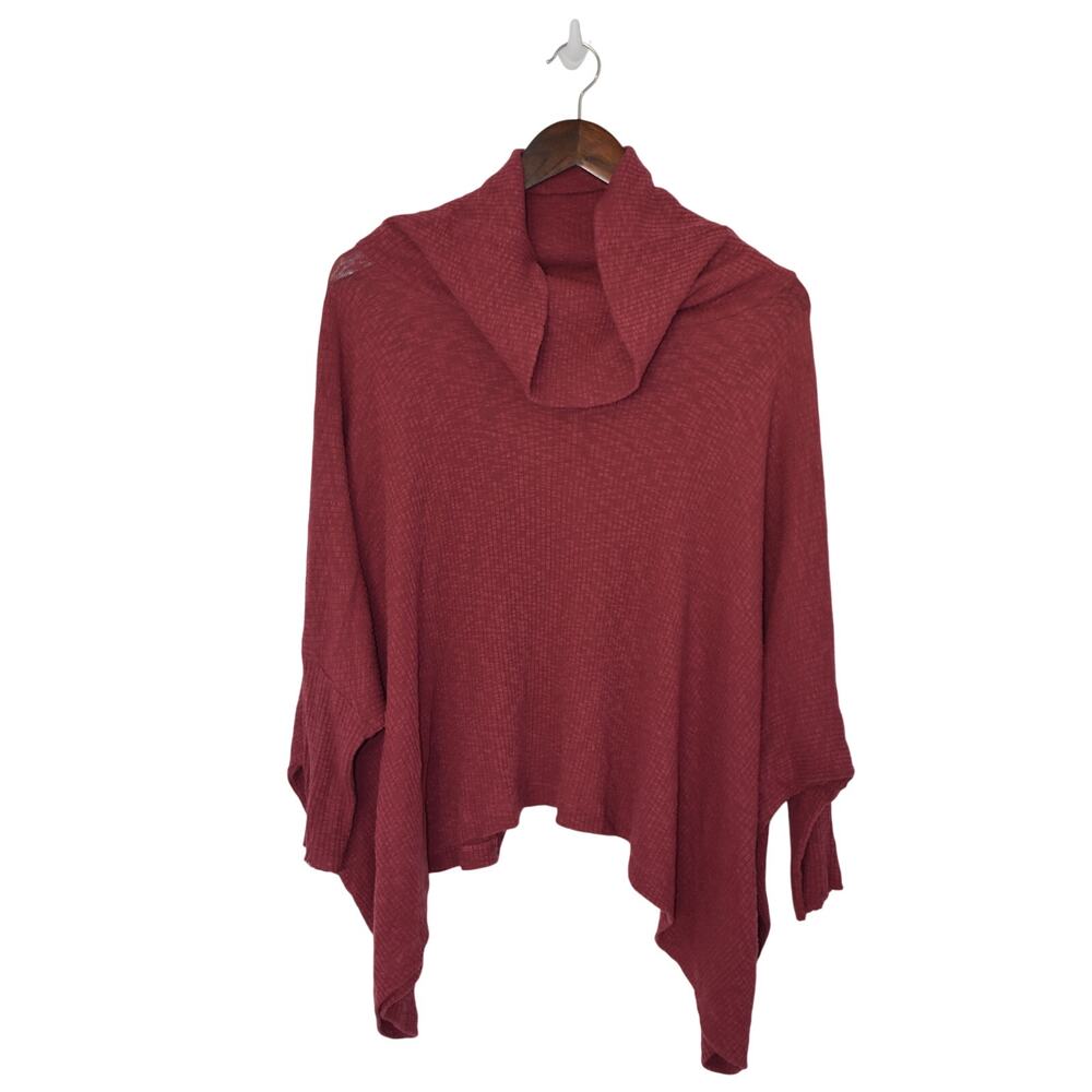 Free People Beach Magenta Ribbed Open Back Sweater Size M